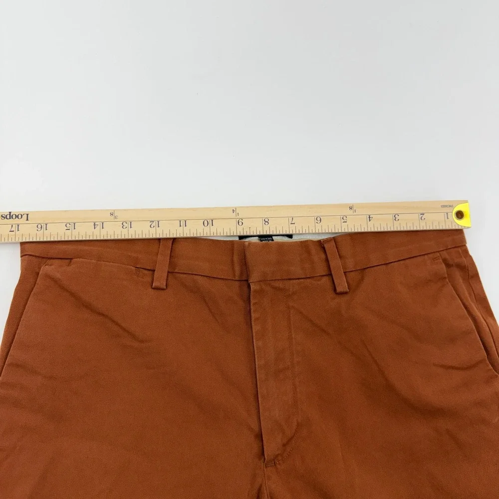 Banana Republic Emerson Straight Fit Rapid Movement Chinos Rust Brown 32x30 Mens